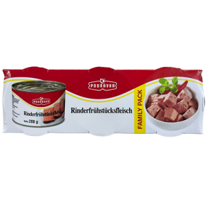 Podravka – Rinder Frühstücksfleisch – Family Pack – 3x200g