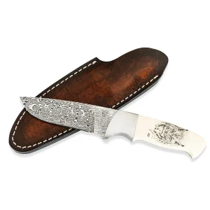 Limitiertes Scrimshaw-Jagdmesser “Luchs”