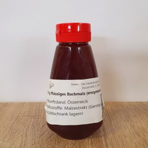 Flüssigmalz, flüssiges enzyminaktives Backmalz (350 g)  in der Quetschflasche