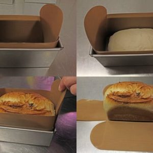 Kasteneinlage aus Dauerbackfolie für Brotkästen à 750 g