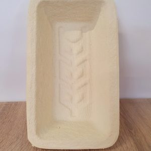 Gärkörbchen aus Holzschliff eckig mit Bodenmuster Ähre (750g)