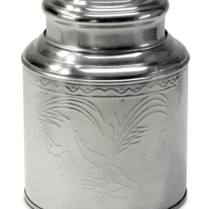 Tea Caddy – Domdeckeldose mit Aromaschutzdeckel mit Prägedekor – 500g – 2. Wahl