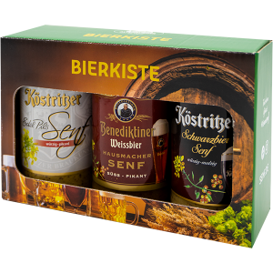 Altenburger Senf Geschenkbox Bier Kiste 3x200ml