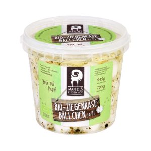 Bio kleine Ziegenbällchen mit Kräuter – 700g im Kübel