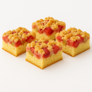 Blechkuchen „Rhabarber-Erdbeer“  8 Stück