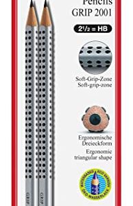 Faber-Castell Bleistifte Grip 2001 HB Graphit, 2 Stück