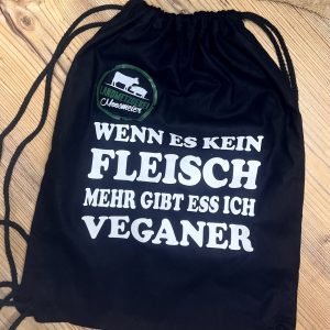 Turnbeutel „Wenn es kein Fleisch mehr gibt ess ich Veganer“