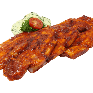 Grillschnitten vom Schweinebauch, mariniert