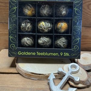 ME TIME – 9 goldene Teeblumen in Geschenkpackung