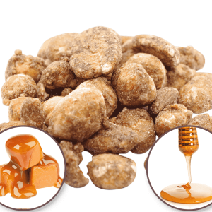 Mit Honig karamellisierte Nussmischung