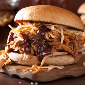 Pulled Pork Fleisch fertig gegart