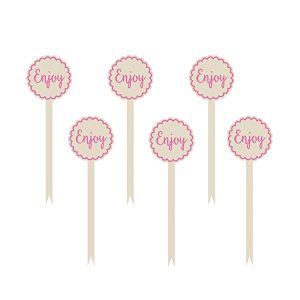amscan 403004 Pink Buffet Wort Picks