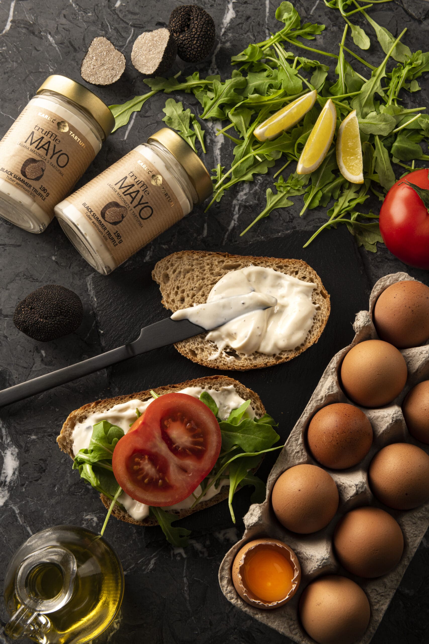 Trüffel Mayonnaise / Mayonnaise mit schwarzem Sommer Trüffel 190g – Bild 2