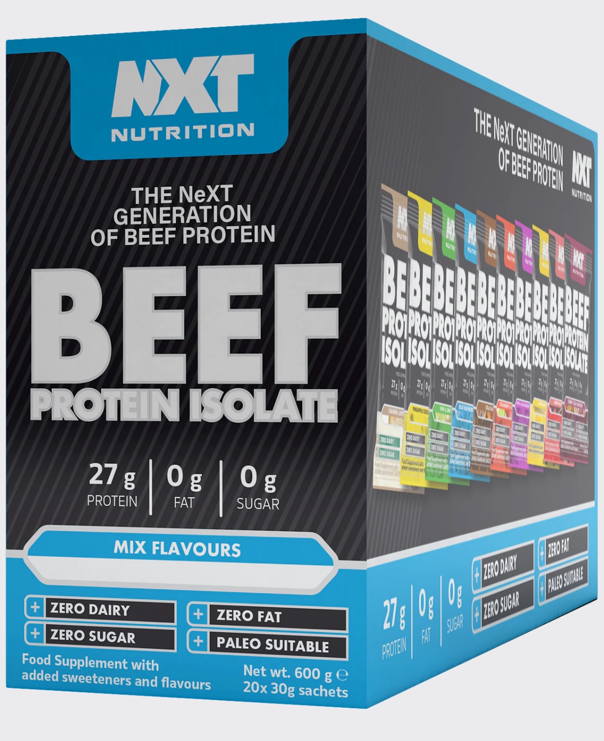NXT BEEF PROTEIN MIXED SACHETS 20x30g