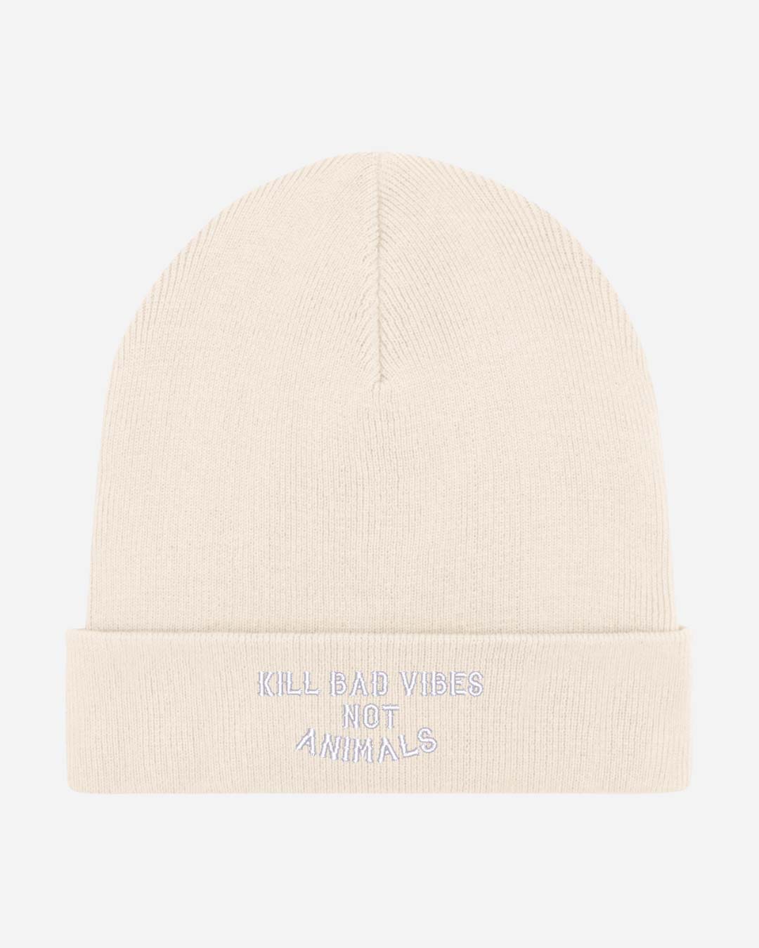 Kill Bad Vibes Not Animals Organic Beanie – Bild 8
