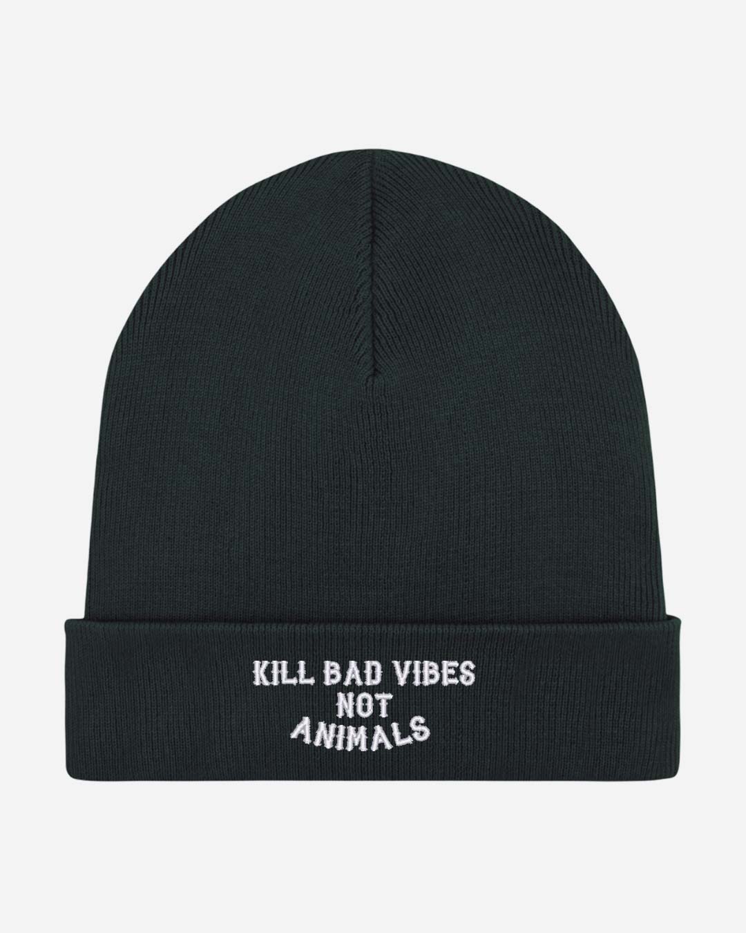 Kill Bad Vibes Not Animals Organic Beanie – Bild 4