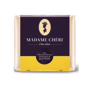 Madame Chêri Vollmich-Schokolade mit Kumquats & ganzen Mandeln