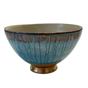 Keramikbowl Abstraktmuster (blau/rot)