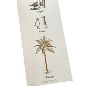 Hans-Hilmar Koch | “Nordpol Südpol Ruhepol” Mehrfarbdruck auf Munkenpapier