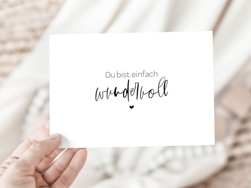 Postkarte „Wundervoll“