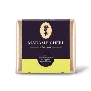 Madame Chêri Vollmich-Schokolade mit Quitte & ganzen Mandeln