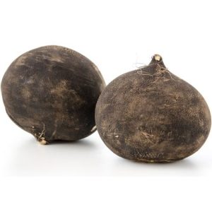 Lagerrettich schwarz, rund